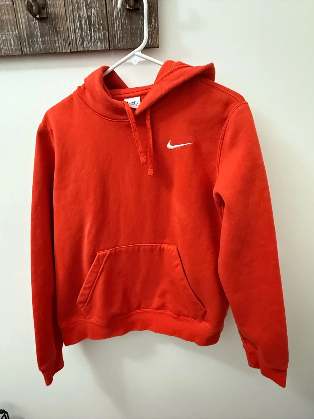 Nike Orange Hoodie with White Swoosh size large - Picture 5 of 8